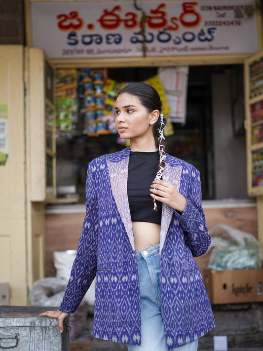 IKAT PEARL EMBROIDERED BLAZER