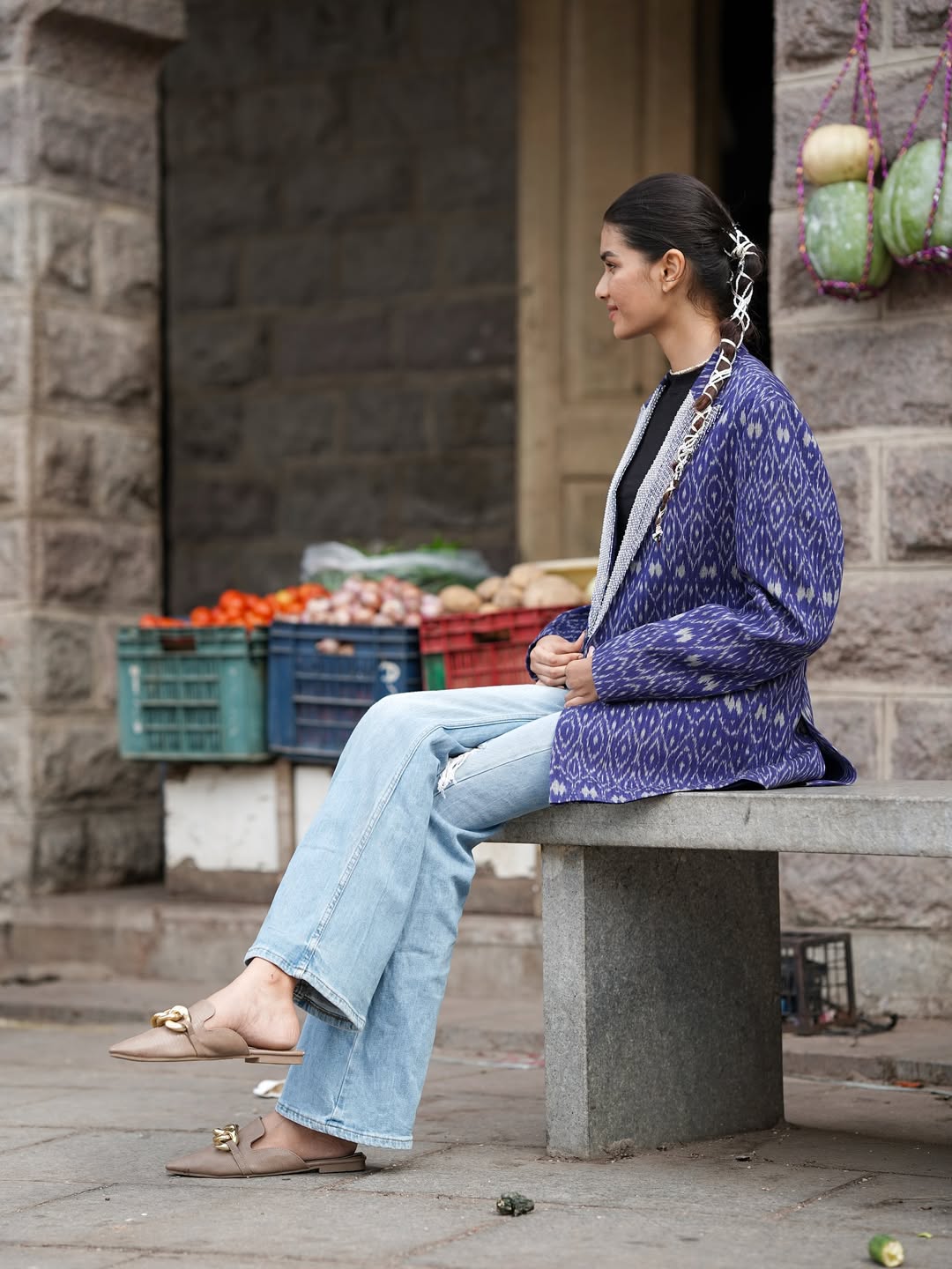 IKAT PEARL EMBROIDERED BLAZER