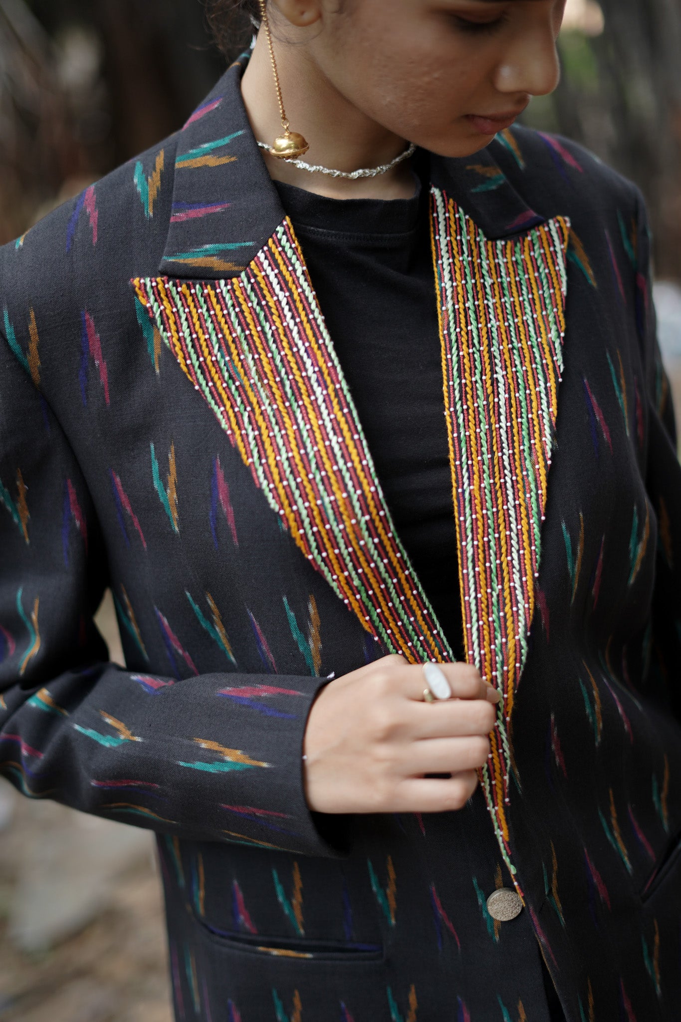 Ikat Dori Embroidered Blazer