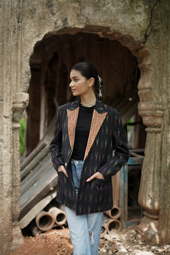 Ikat Dori Embroidered Blazer