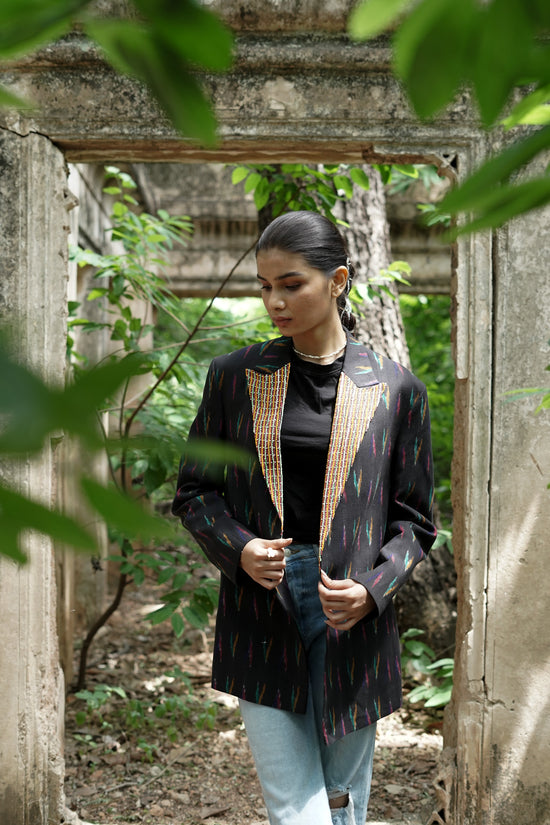 Ikat Dori Embroidered Blazer